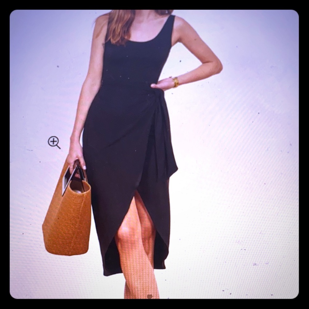 NWT-black stretch jersey dress
